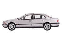 BMW 750IL Aspen Silver Metallic with Sun Roof Limited Edition 1/64 Diecast Model Car by Mini GT