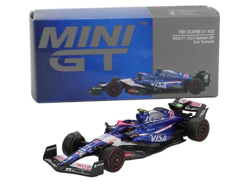 RB VCARB 01 #22 Yuki Tsunoda Formula One F1 "Bahrain GP" (2024) Limited Edition 1/64 Diecast Model Car by Mini GT