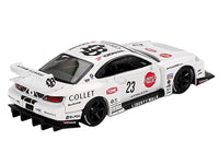 Nissan Silvia (S15) LB-Super Silhouette RHD (Right Hand Drive) #23 "Athlete" White with Graphics Limited Edition 1/64 Diecast Model Car by Mini GT