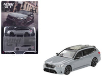 BMW M5 Touring Brooklyn Gray Metallic with Sunroof 1/64 Diecast Model Car by Mini GT