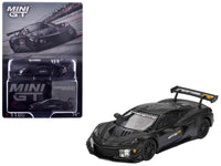 Chevrolet Corvette Z06 GT3.R "Road America Test Car" Black with Graphics Limited Edition 1/64 Diecast Model Car by Mini GT