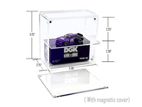 Showcase 2 Cars Desk Top Display Case with Cover "Mijo Exclusives" for 1/64 Scale Models