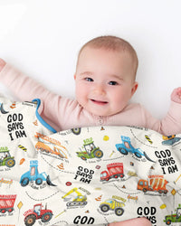 God Says I Am Boy Bamboo Blanket