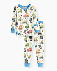 God Says I Am Boy Bamboo Two Piece Long Sleeve Pajama Set