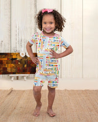 Craft Corner Bamboo Two Piece Short Sleeve Shorts Pajama Set