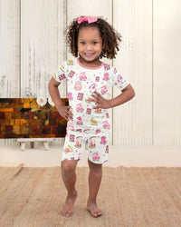 God Says I Am Girl Bamboo Two Piece Short Sleeve Shorts Pajama Set