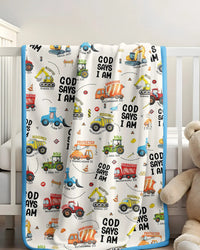 God Says I Am Boy Bamboo Blanket