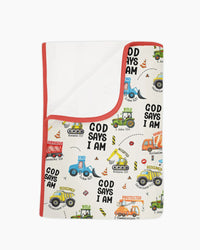 God Says I Am Boy Bamboo Blanket