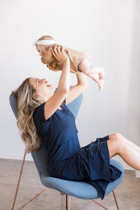 Everyday Breastfeeding Dress - Navy