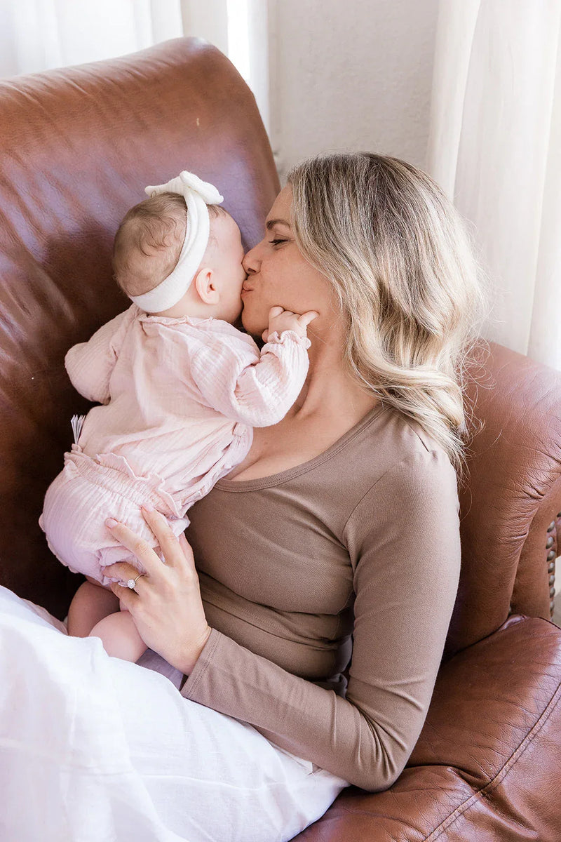 Little Breastfeeding Top - Americano Brown - BIG FRENCHIES