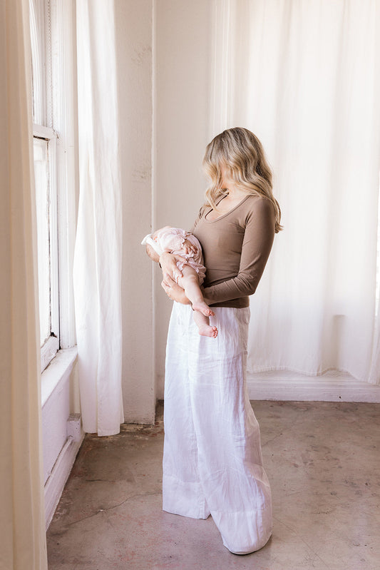 Little Breastfeeding Top - Americano Brown