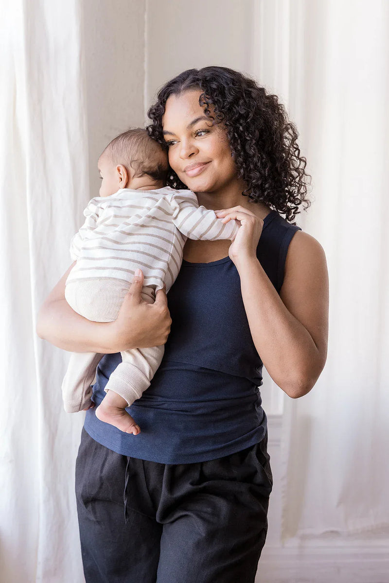 Everywhere Breastfeeding Tank Top - Navy - BIG FRENCHIES