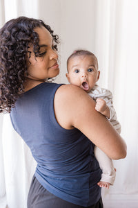 Everywhere Breastfeeding Tank Top - Navy