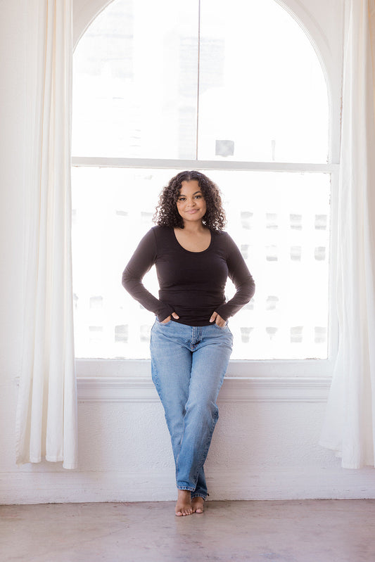 Little Breastfeeding Top - Black