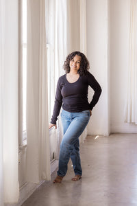 Little Breastfeeding Top - Black