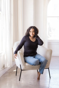 Little Breastfeeding Top - Black