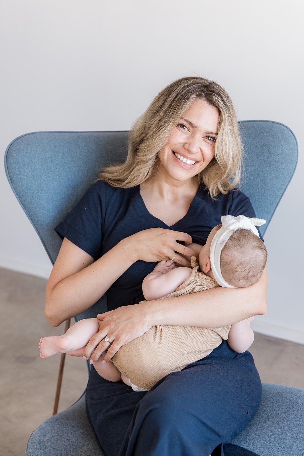 Everyday Breastfeeding Dress - Navy