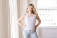 Everywhere Breastfeeding Tank Top - White