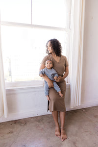 Everyday Breastfeeding Dress - Americano Brown