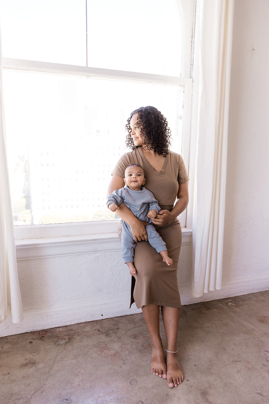 Everyday Breastfeeding Dress - Americano Brown