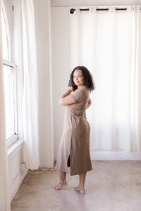 Everyday Breastfeeding Dress - Americano Brown
