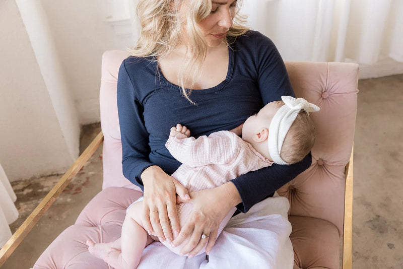 Little Breastfeeding Top - Navy - BIG FRENCHIES