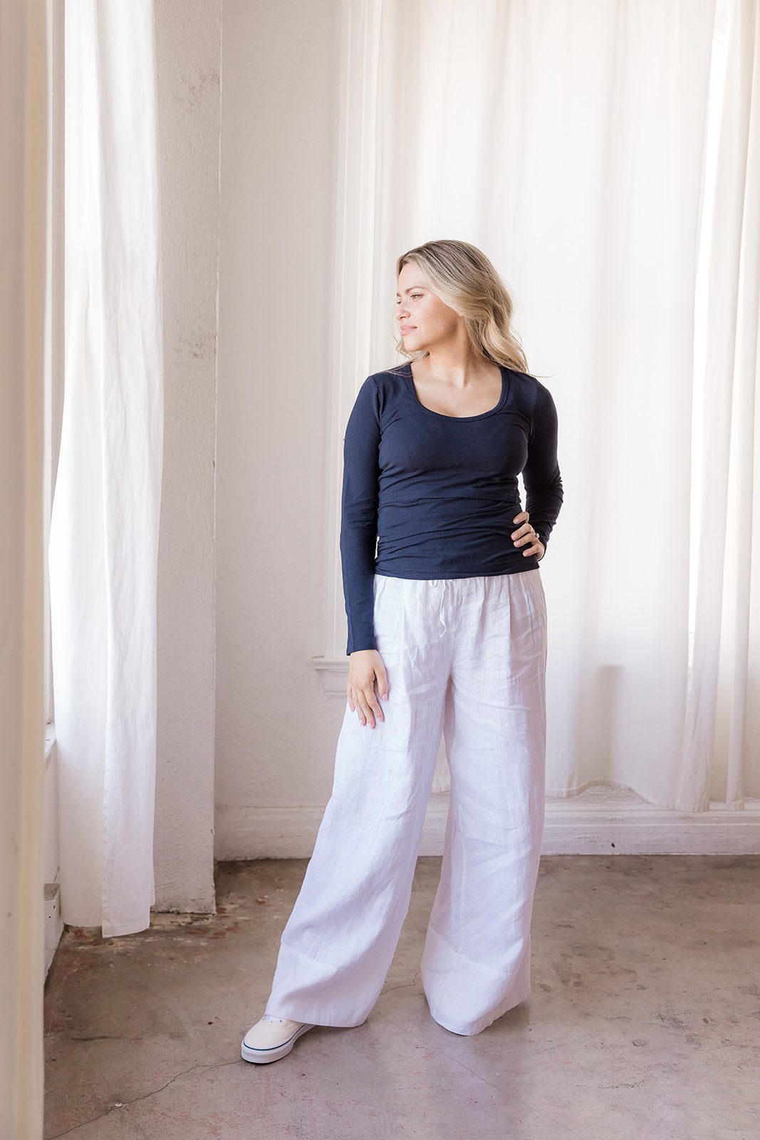 Little Breastfeeding Top - Navy