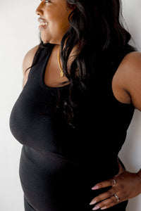 Everywhere Breastfeeding Tank Top - Black