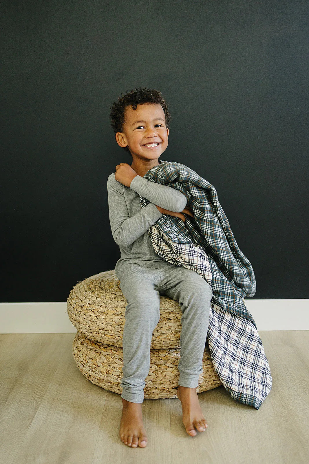 Vintage Plaid + Navy Plaid Muslin Quilt - BIG FRENCHIES