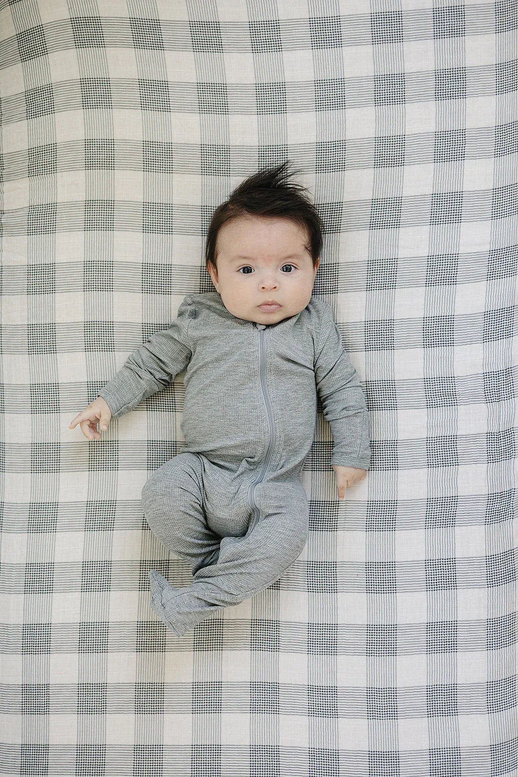 Coastal Plaid Muslin Crib Sheet - BIG FRENCHIES