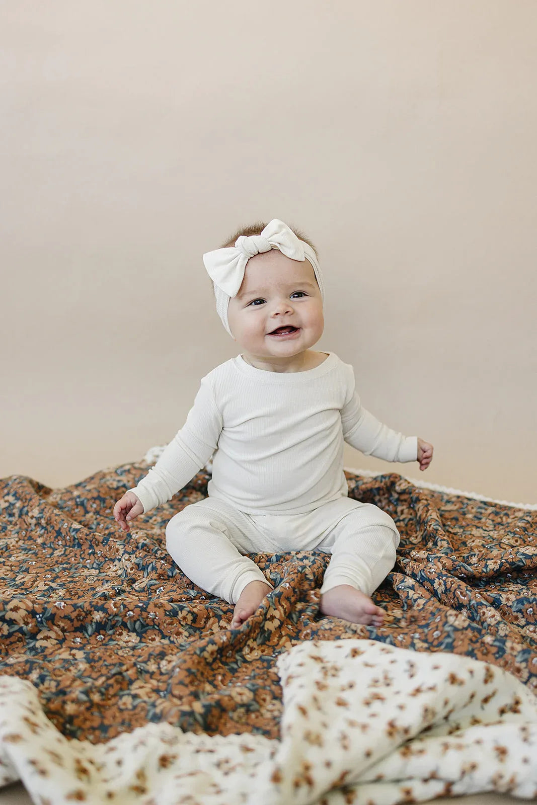 Venetian Floral + Autumn Bloom Lace Muslin Quilt - BIG FRENCHIES