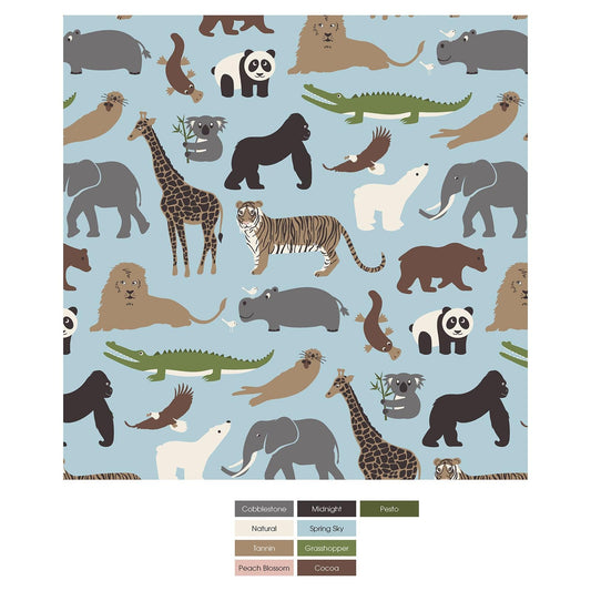 Print Sleeveless Dog Tee in Spring Sky Zoo