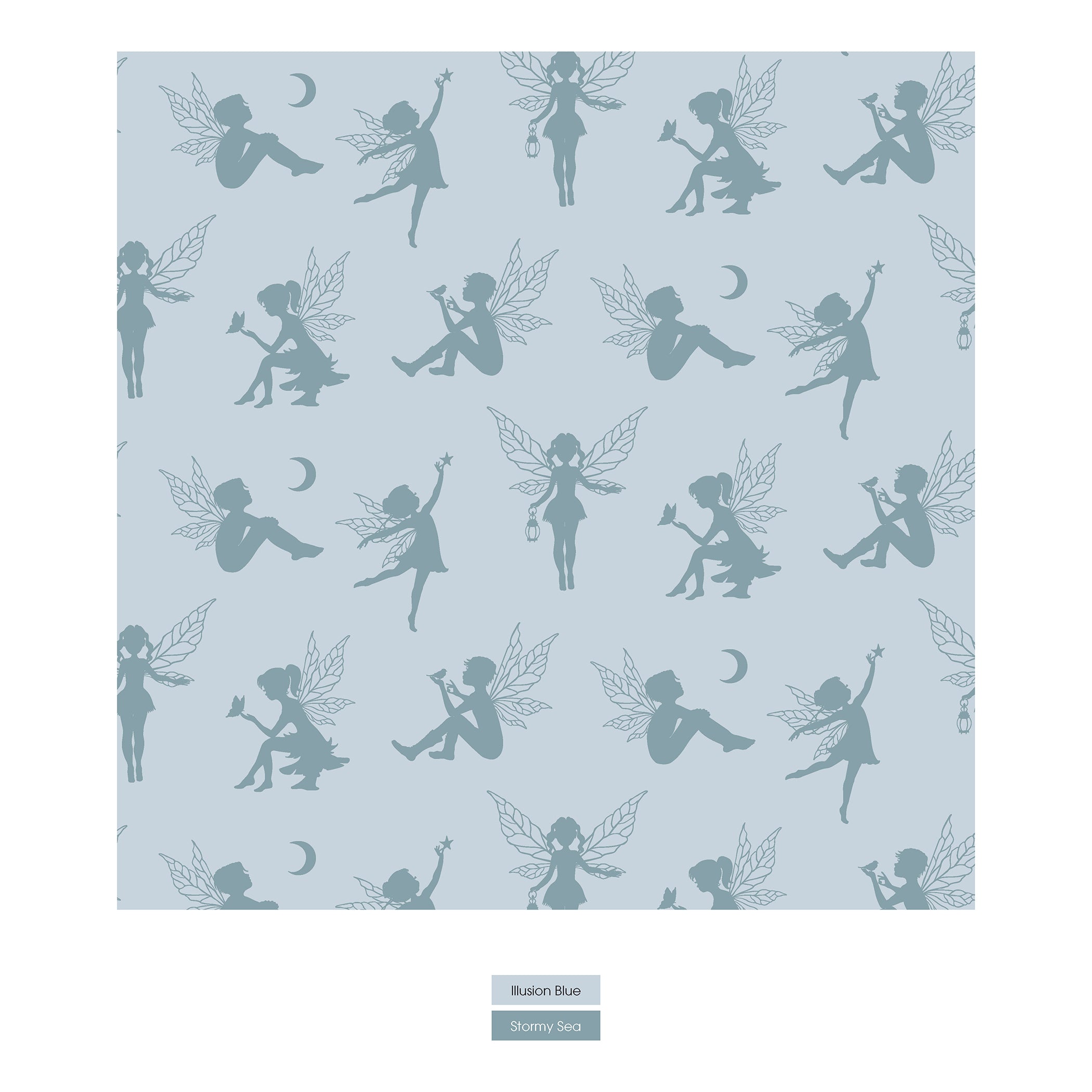 Print Convertible Sleeper with Zipper in Illusion Blue Forest Fairies