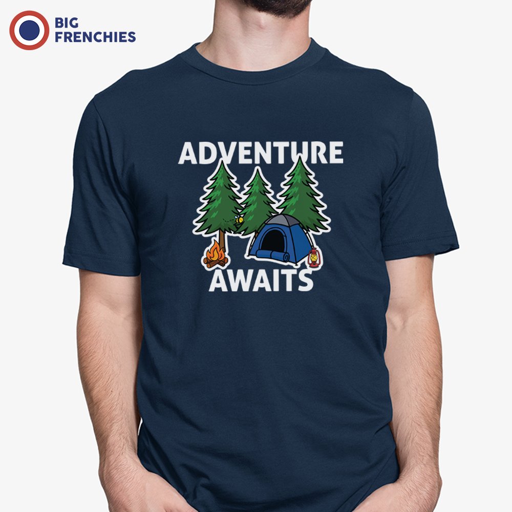 Adventure Awaits Camping Men's Organic Tee