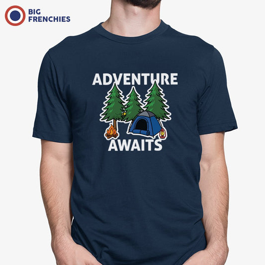 Adventure Awaits Camping Men's Organic Tee