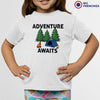 Adventure Awaits Camping Youth & Toddler Organic Cotton Tee