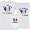 July 14Th Vive La France Matching Organic Cotton Family Set (Set of 3)