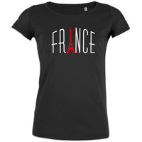 Vive La France With Eiffel Tower Women's Organic Cotton Tee