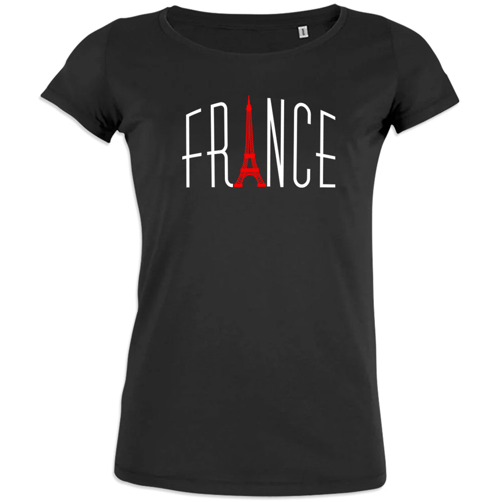 Vive La France With Eiffel Tower Women's Organic Cotton Tee