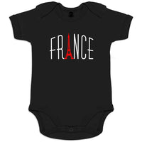 Vive La France With Eiffel Tower Organic Cotton Baby Onesie - BIG FRENCHIES