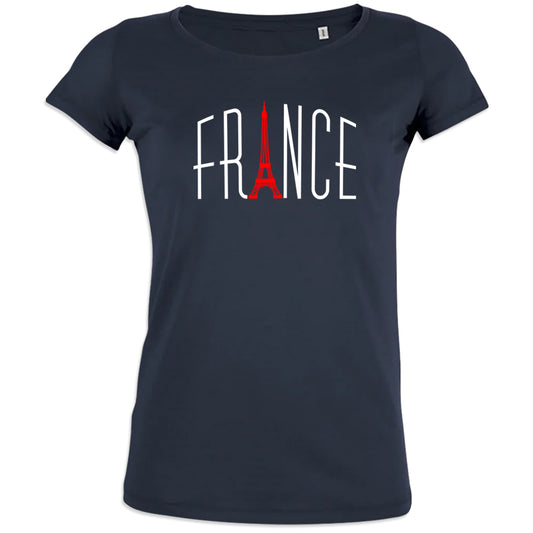 Vive La France With Eiffel Tower Women's Organic Cotton Tee