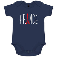 Vive La France With Eiffel Tower Organic Cotton Baby Onesie - BIG FRENCHIES