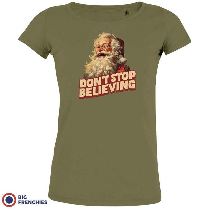 Don't Stop Believing Christmas Women's Organic Cotton Tee