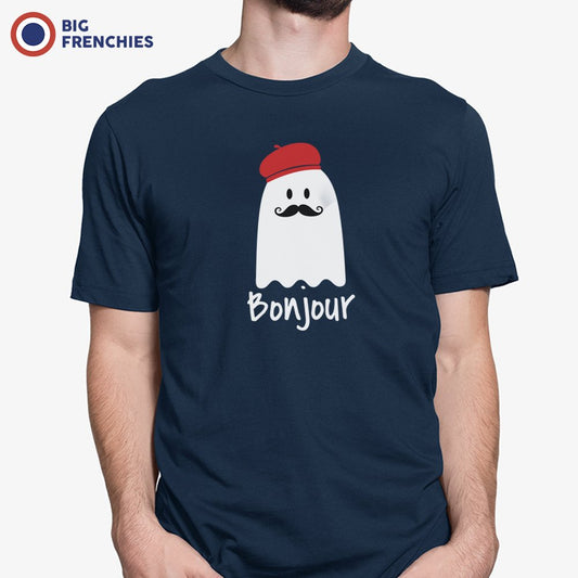 Bonjour French Ghost Halloween Men's Organic Cotton Tee