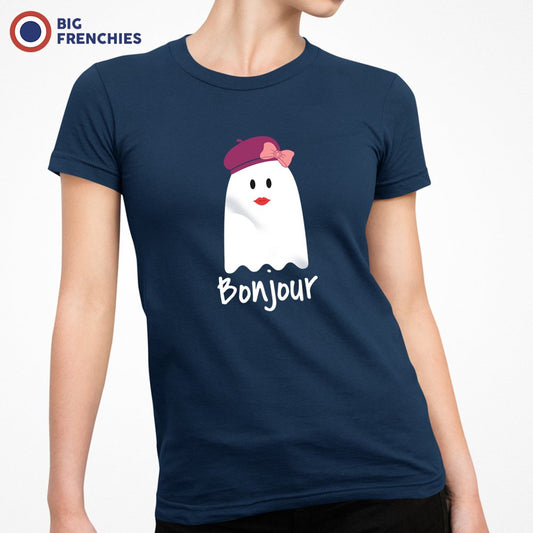 Bonjour Ghost Halloween Women's Organic Cotton Tee