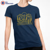 Mountains and Trees with Sun Camping Women's Organic Tee