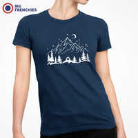 Mountains and Trees at Night Camping Women's Organic Tee