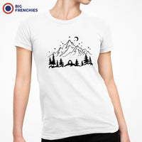 Mountains and Trees at Night Camping Women's Organic Tee