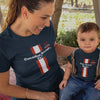 Canadian Soccer, Eh? Baby Beaver Striker Mom and Child Organic Cotton T-Shirts family Set (Set of 2)