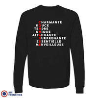 Charmante,  Douce, Tendre Women's Organic Cotton Sweatshirt